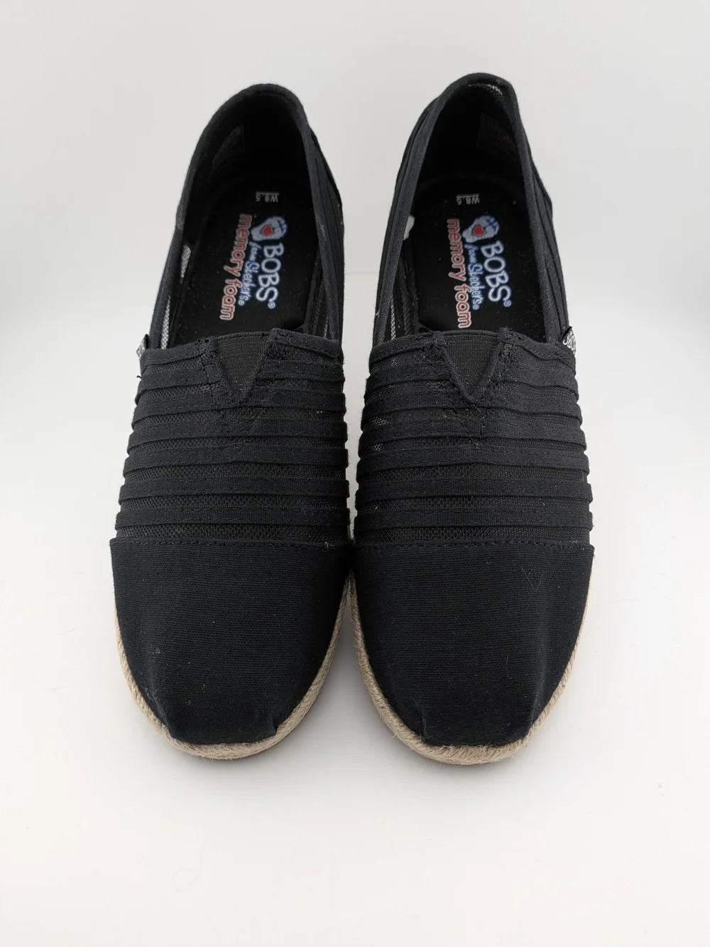 Skechers Black Women's Espadrille Slip-On Shoes